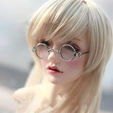 NINA NUGROHO 1/3 1/4 1/6 Uncle BJD SD DD Doll Accessories Gold Retro Round Glasses Show Real Doll Styling Dress Up Dollhouse DIY Mini Cute Accessories (Color : 1, Size : 1-3 Uncle)