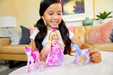 Barbie Dreamtopia Gift Set with Chelsea Princess Doll in Heart Dress, 2 Baby Unicorns and Accessories, Gift for 3 to 7 Year Olds