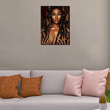 DIY Kits 5D Diamond Painting Kits for Adults African American Wall Art African Woman Brown Diamond Art Kits Butterfly Women Bizarre Portrait Embroidery Rhinestones Painting Home Decor 12x16 Inch