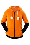 Anime Fox Orelhas Cosplay Hoodie Fleece Jacket halloween Cosplay Sweatshirt Cute Animal Costume Coat