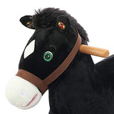 Rockin' Rider Cocoa 2-in-1 Pony Plush Ride-On, Black