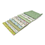 RayLineDo 10pcs 16 x 16 inches (40cmx40cm) Print Cotton Green Series Fabric Bundle Squares Patchwork DIY Sewing Scrapbooking Quilting Pattern Artcraft