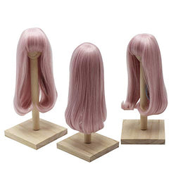 PHSFUBEL Wigs for BJD 1/3 1/4 1/6 Doll Pear Flower Roll Inside Long Section Hair Wig-Pink - for 1/4 Doll