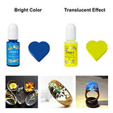 15 Colors Epoxy Resin Pigment, Translucent Liquid Epoxy Resin Colorant Each 0.35oz, Non-Toxic Epoxy Resin Dye Mix Color Liquid Dye for Resin Jewelry DIY Crafts Art Making