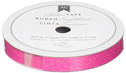 American Crafts 96006 Glitter Tape, 3/8", Begonia