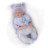 Kaydora Reborn Baby Doll, 22 Inch Lifelike Newborn Baby Doll Boy, Realistic Sleeping Reborn Dolls That Look Real, Handmade Weighted Silicone Reborn Gift Set for Boys Age 3+