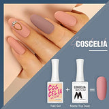 Matte Gel Top and Base Coat for Gel Nail Polish,3pcs No Wipe Gel Top Coat and Base Coat Set Long Lasting Gloss Shiny and Matte Effects for Home DIY,15ml Each Bottle