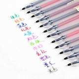 Premium MUJI Style Gel Ink Ball Point Pen [0.5mm] for Office School Stationery Supply (12PCS Colorful)