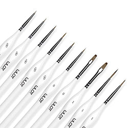 Miniature Paint Brushes, 10 Mini Paint Brushes Fine Detail Paint Brush Set for Acrylic Painting & Oil Painting, Miniature Painting Brushes for Paint by Numbers for Adults