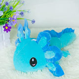 Putrer 2Pcs Salamander Axolotl Plush Toy / Doll , Stuffed Animal, Gifts for Boys Girls(2pcs (Blue+Black))