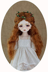 Kuafu 8-9 Inch (20-22cm) 1/3 BJD/SD Doll Wig Fashion Uncle's Long Curly Hair Wigs Brown