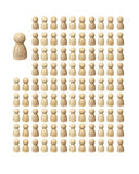 100 Pieces Wood Peg Dolls Unfinished Wooden People Craft Blank Family Figures 5/8 x 1-1/4 inch