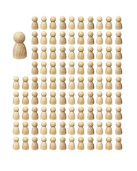 100 Pieces Wood Peg Dolls Unfinished Wooden People Craft Blank Family Figures 5/8 x 1-1/4 inch