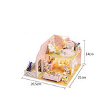 Toy DIY Leisure Holiday Cottage Model Mini Princess House Model Assembled Toy Model Puzzle Romantic Gift Art House Creative Gift, 3D Three-Dimensional Assembled Model Toy Display Props