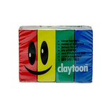 Claytoon Non-Toxic Oil Based Modeling Clay Set, 1 lb, Assorted Color, Set of 4