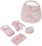 Baby GUND My First Purse Stuffed Plush Playset, 8", 5 Pieces & GUND My First Dolly Stuffed Brunette Doll Plush, 13"