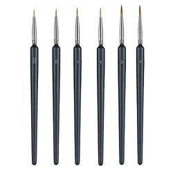 HASTHIP Painting Brushes Set, Professional Wolf Fine Tip,Paint Brush Set with Nylon Hair Detail Detailing Painting Drawing (5 PC)