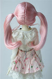 Doll Wigs JD505 7-8inch 18-20CM Pink Twins Long Pony Synthetic Mohair Doll Wigs 1/4 MSD Doll Accessories