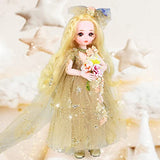 BJD Doll 1/6, SD Dolls 26 Ball Jointed Doll DIY Toys with Full Set Clothes Shoes Wig Makeup, Gift for Girls Doll Lovers (Xingyue)