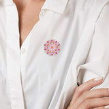 3pcs DIY Diamond Painting Brooch Pins 5D Full Drill Diamond Brooches Flower Rhinestone Jacket Lapel Pins Gifts for Women Girls