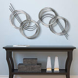 Empire Art Direct Flowing Hand Painted Etched Wall Sculpture Ready to Hang,Living Room,Bedroom ＆ Office, 46.9" x 25.2" x 1.2", Grey,Metallic