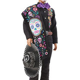 Barbie 2021 Dia De Muertos Ken Doll (12-in) Wearing Embroidered Shirt, Serape & Sombrero, with Calavera Face Paint, Gift for Collectors