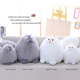 Winsterch Fluffy Giant Cat Stuffed Animal Toy White Plush Cat Toy Kids Gift Baby Doll,20 Inches