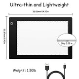 VALUCKY A4 LED Tracing Light Box, Portable Light Board, Very Bright & Adjustable Brightness, Ultra-Thin & Lightweight, LED Artcraft Trace Light Pad for Diamond Painting,Drawing,Animation,Sketching