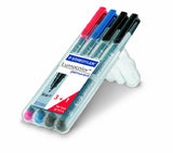 Staedtler Lumocolor Permanent Markers Bonus Pack, 318WP4P (Set of 4-Medium)