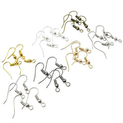 TOAOB 700pcs 18MM Surgical Steel Hypo-allergenic French With Ball And Coil Earrings Hook Earwires