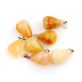 24pcs Oval Round Water TearsDrop Healing Chakra Charm Stone Beads Semi-Precious Gemstone Rock