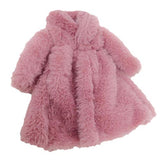 4 PCS Multicolor Long Sleeve Soft Fur Coat for 11.5 Inch Flannel Outfit Tops Dress Winter Warm Accessories Clothes Casual Wear for Barbie Doll Kids Toy Xmas Gift