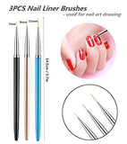 FULINJOY 5PCS Dotting Pens with 3 PCS Nail Painting Brushes, Nail Art Design Tools