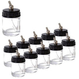 Master Airbrush® Brand Box of 10-each TB-002 3/4-Ounce, (22cc) Glass Bottle Air Brush Depot