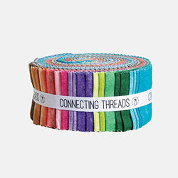 Connecting Threads Blender Collection Precut Quilting Cotton Fabric Bundle 2.5" Strips (Mirage Tonal)