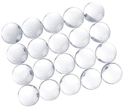 100 CleverDelights 20mm Round Glass Cabochons - Clear Magnifying Cabs - For Cameo Pendants Photo