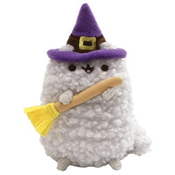 GUND Pusheen Stormy Witch Halloween Cat Plush Stuffed Animal, Gray, 4"