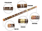 G Key Dizi Bitter Bamboo Flute for Beginners with Free Membrane & Glue & Protector Set Traditional Chinese Instrument（Key of G/Bitter Bamboo）