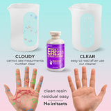 1 Gallon Epoxy Resin Crystal Clear Kit + Silicone Measuring Cups for Resin with Resin Cleaner KIt