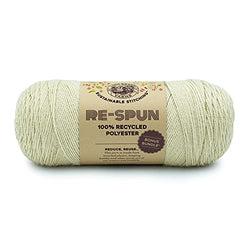 Lion Brand Yarn Re-Spun Bonus Bundle Recycled Polyester Yarn, Parchment