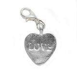 Darice Jewelry Making Charms Statement Lobster Claw Love Heart Silver (3 Pack) 1999-7351 Bundle