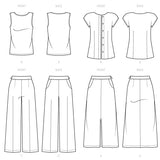 Simplicity Misses' Top, Pants, Jacket, and Skirt Sportswear Sewing Pattern Kit, Code S9479, Sizes 16-18-20-22-24, Multicolor