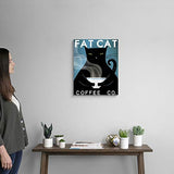 Cat Coffee no City Canvas Wall Art Print, 16"x20"x1.25"