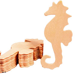 Creative Hobbies Unfinished Wood Seahorse Cutout Shapes, 5 Inch Tall, Ready to Paint or Decorate,