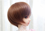 (20-22cm) 1/3 BJD Doll MSD Fur Wig Dollfie / Brown Short Hair / FBE054