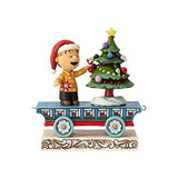 Enesco Peanuts by Jim Shore Linus Train Car Figurine, 4.72", Multicolor