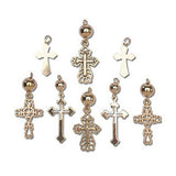Darice Jewelry Making Charms Cross Assorted Metals and Sizes (3 Pack) 1977 91 Bundle with 1 Artsiga
