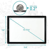 Tracing Light Box, A4 Light Board Portable LED Light Pad Tracer Dimmable Winshine Copy Board Artcraft Tracing Light with USB Power Cable for Artists Drawing, Sketching, Animation