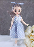 LARA 12in BJD Dolls,Smart Doll Has 13 Joints,Cute Dolls with Full Set Clothes Shoes Wig,Ball Jointed Doll Can Change Clothes,Cute Anime Dolls are Best Gift for Girls. (Polka dot Skirt)