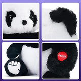 8’’ Light Up Panda Stuffed Animal, Kawaii Baby Panda Bear Plush with LED Light, Hugging Toy Gift for Girls, Boys, Kids